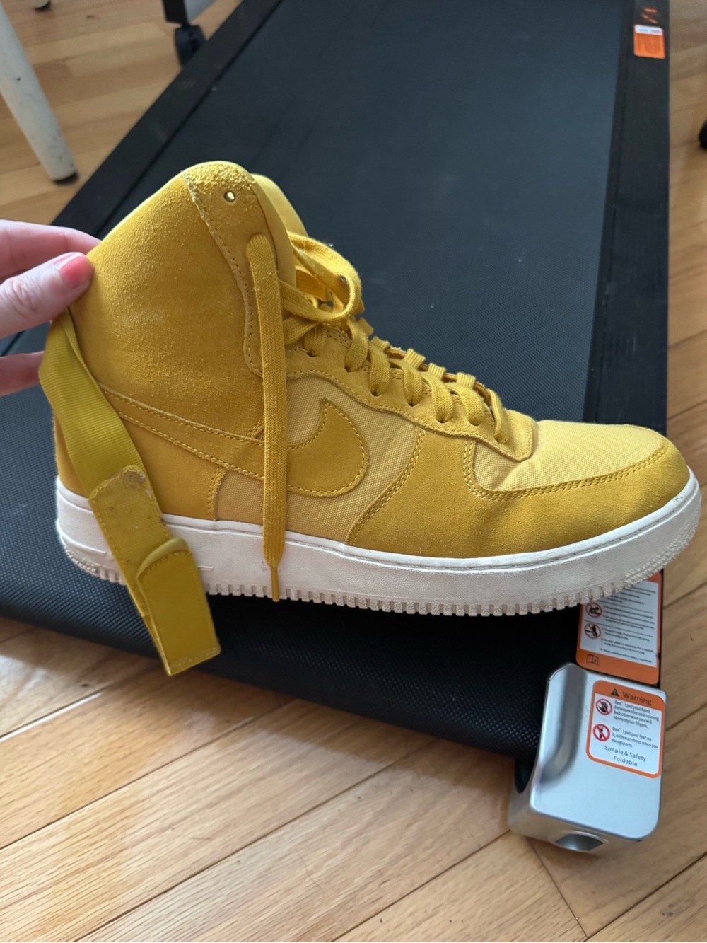 Nike Air Force 1 High Suede Yellow Ochre Men's High Top Sneaker